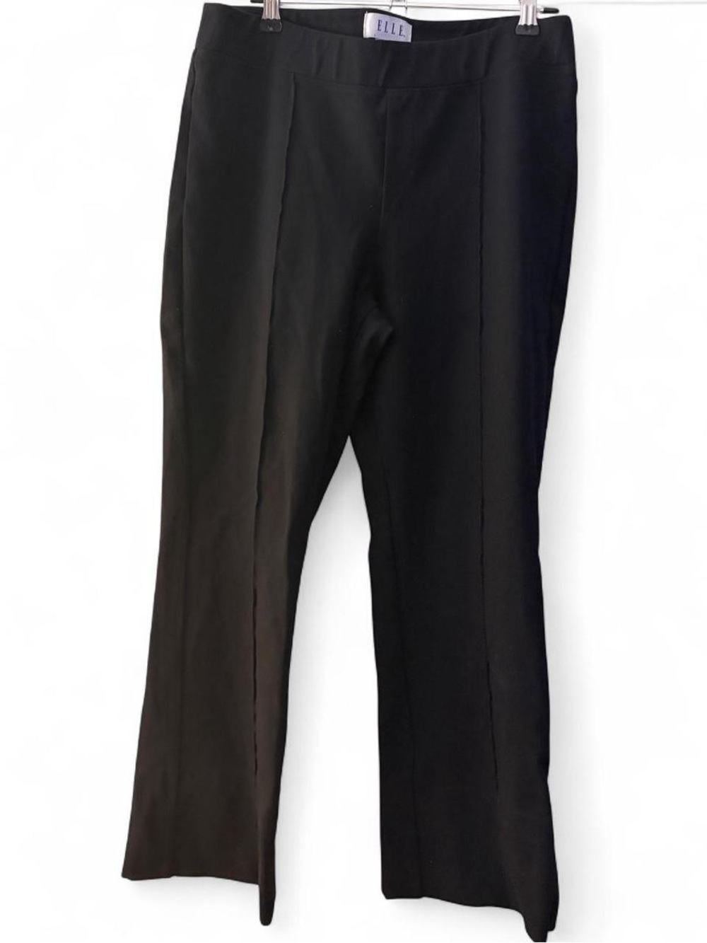 ELLE Black Straight-Leg Women's Dress Pants